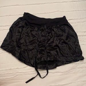 PJ harlow black silk pj shorts